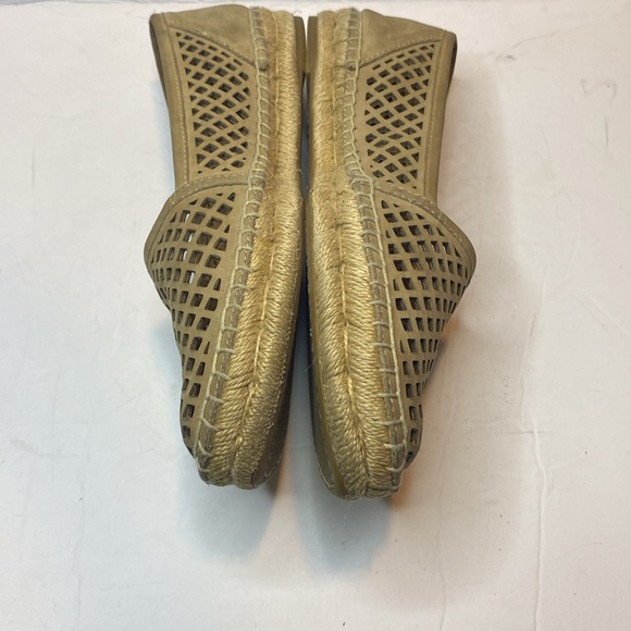 Frye Lee A Line Tan Perforated Espadrille Moccasin - Picture 6 of 8